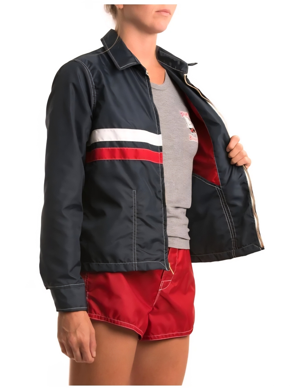 Birdwell Britches Navy Striped Lightweight Women's Jacket